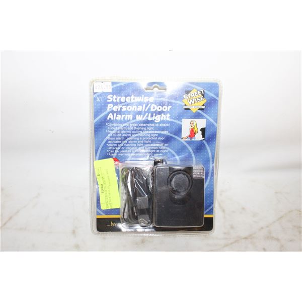 PERSONAL/DOOR ALARM WITH LIGHT NEW SEALED