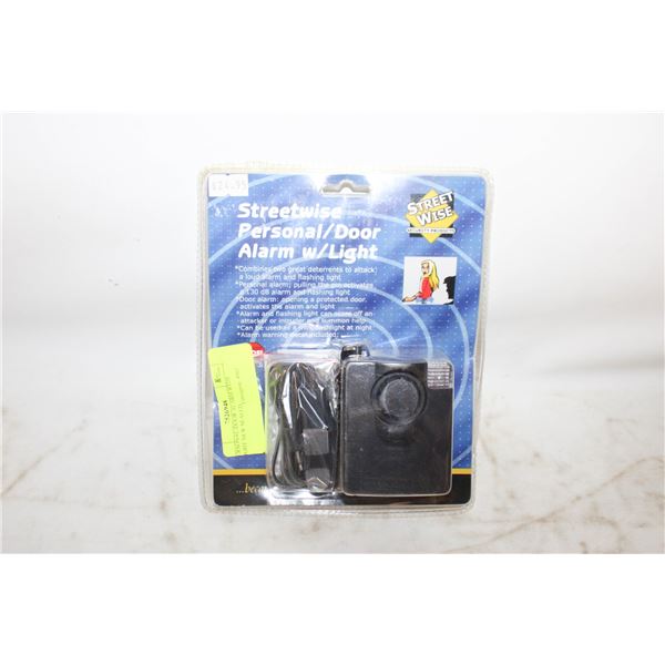 PERSONAL/DOOR ALARM WITH LIGHT NEW SEALED
