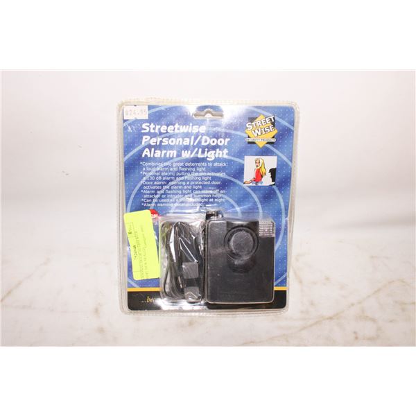 PERSONAL/DOOR ALARM WITH LIGHT NEW SEALED