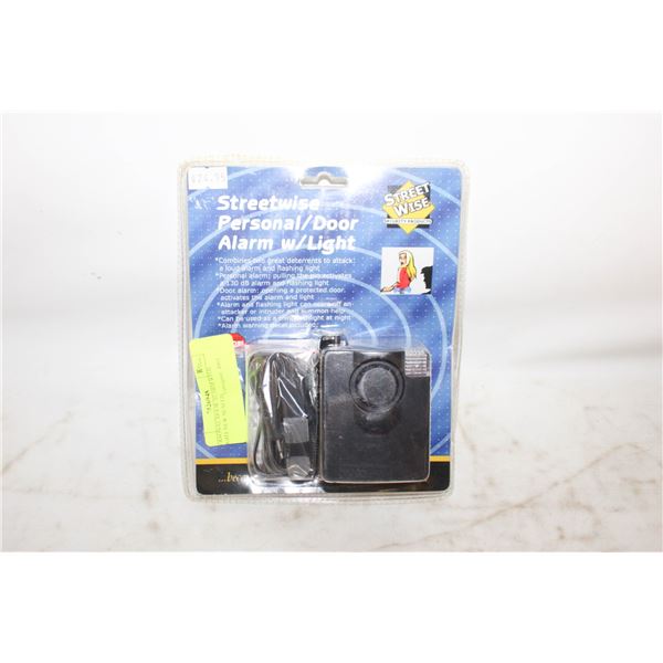 PERSONAL/DOOR ALARM WITH LIGHT NEW SEALED