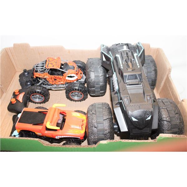 SET OF 3 REMOTE CONTROL TRUCK INC BATMAN