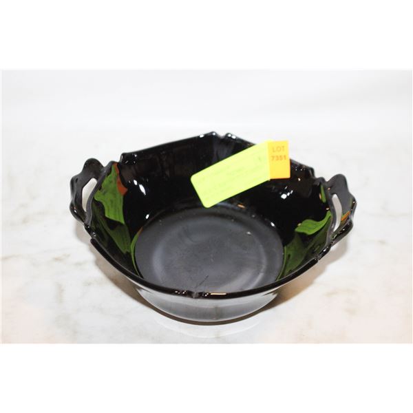 BLACK-AMETHYST L.E. SMITH BLACK BOWL