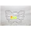 Image 1 : CLEAR GLASS BUTTERFLY TRINKET DISH