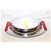 Image 1 : CHROME & RED BAKELITE OVAL SERVING DISH