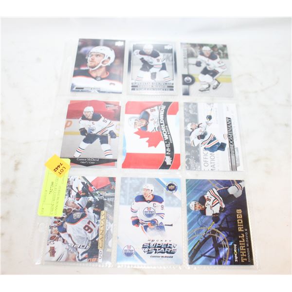 CARDS - SHEET OF 9 CARDS OF CONNOR MCDAVID