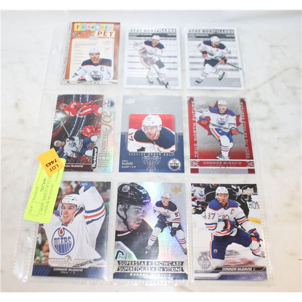 CARDS - SHEET OF 9 CARDS OF CONNOR MCDAVID