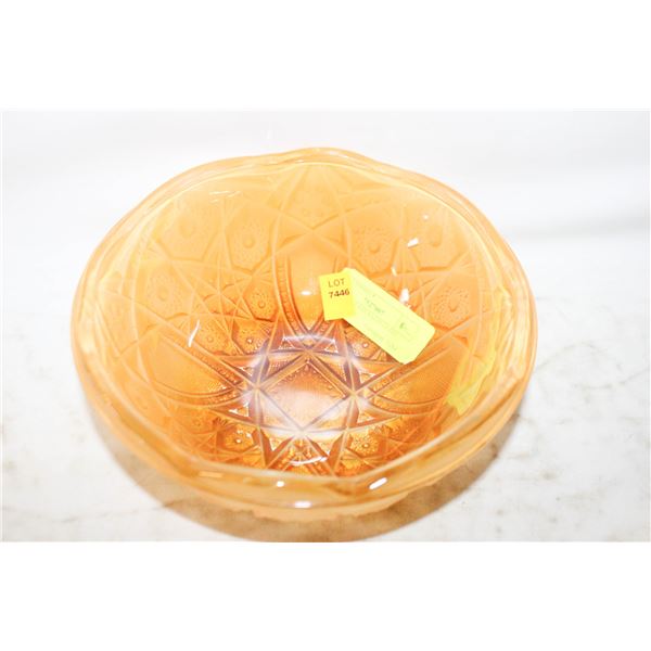 CUSTARD GLASS SATIN GLASS BOWL