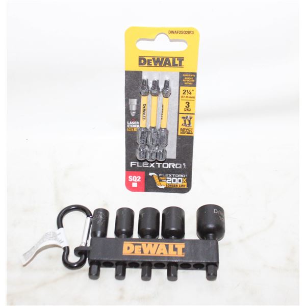 2 PACKS OF DEWALT IMPACT NUT DRIVER AND
