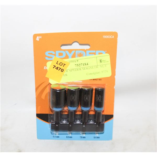 PACK OF SPYDER MAGNETIC NUT DRIVER