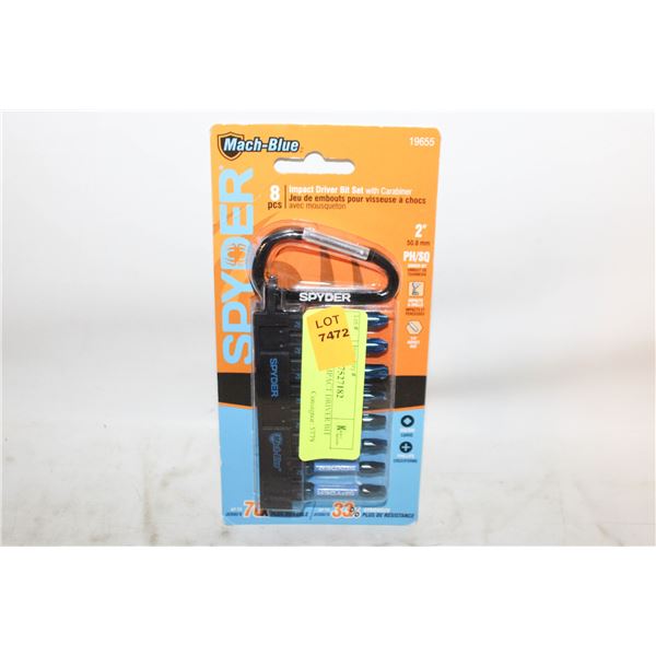 2” SPYDER 8 IMPACT DRIVER BIT SET WITH