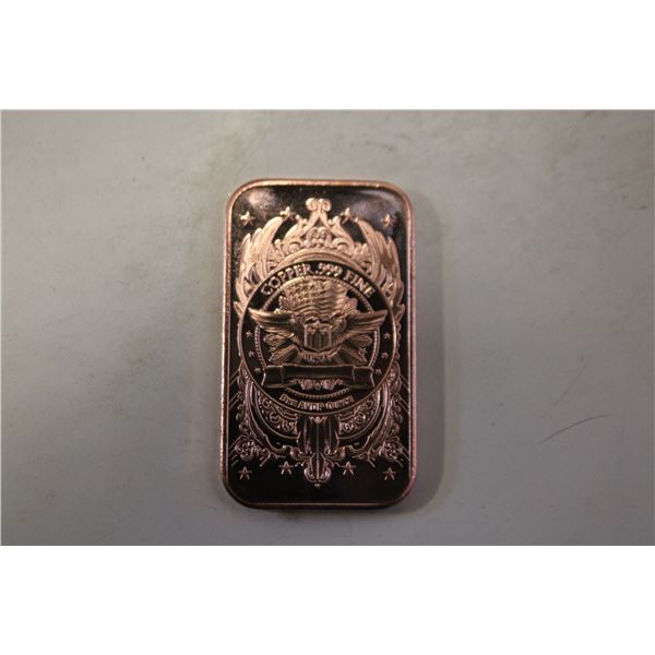 1 OZ COPPER BAR