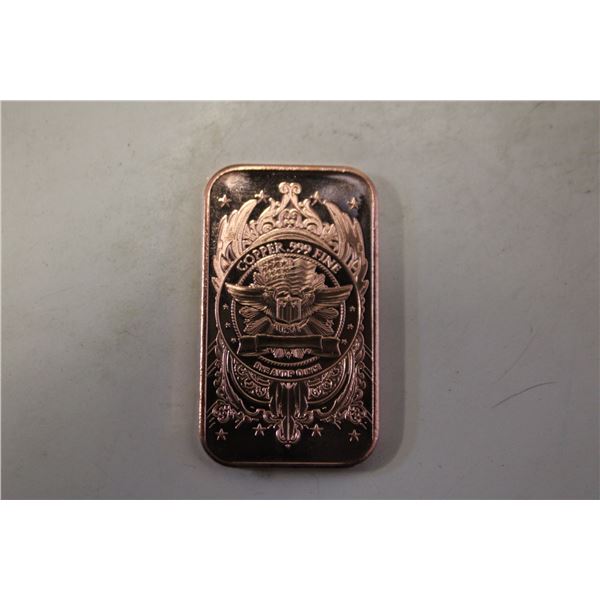 1 OZ COPPER BAR