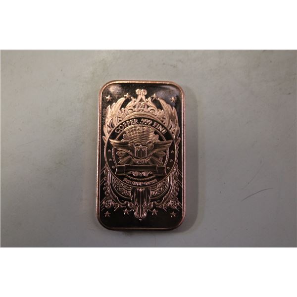 1 OZ COPPER BAR
