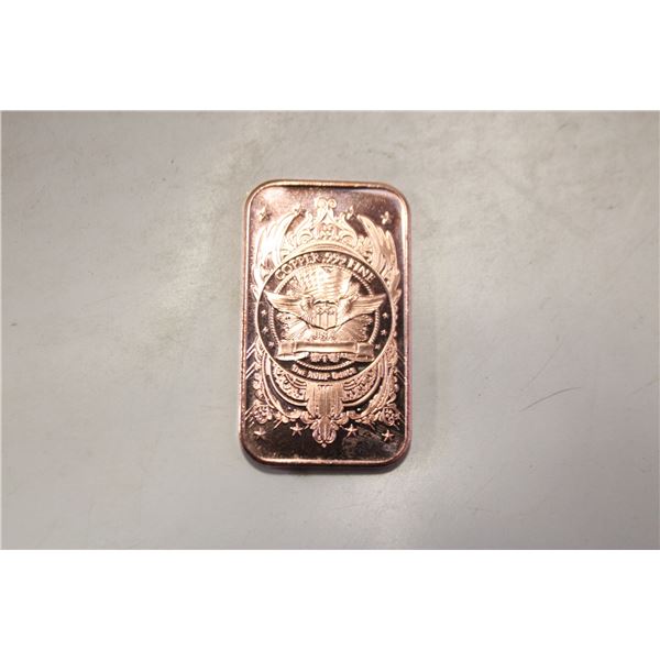 1 OZ COPPER BAR