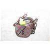 Image 1 : VINTAGE RAILWAY SWITCH LOCK STAMPED CNR W/CHAIN