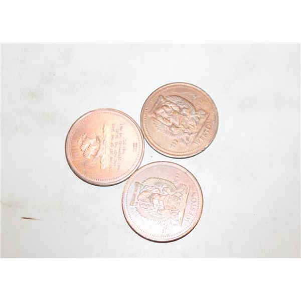 3 JOHNSON MATHEY STRUCK 1882-1982 WESTON MEDALS