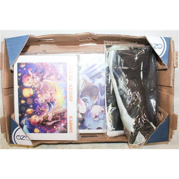 (2) JAPANESE ANIME PUZZLE + 1 PILLOW COVER