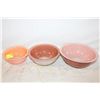 Image 1 : SET OF 3 VINTAGE PYREX AUTUMN RAINBOW MIXING BOWL