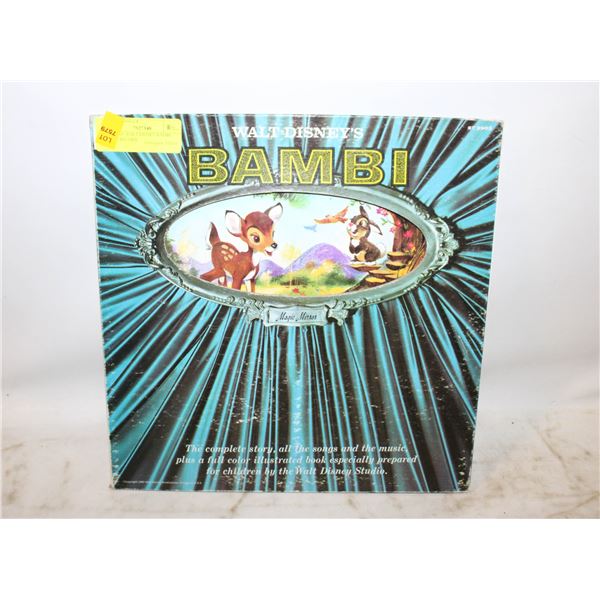 VINTAGE WALT DISNEY BAMBI VINYL RECORD