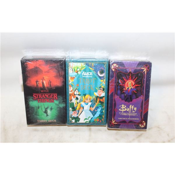 LOT OF 3 TAROT CARD SETS BUFFY