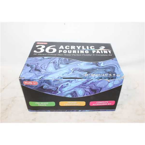 36 PIECE ACRYLIC ART KIT PAINTS
