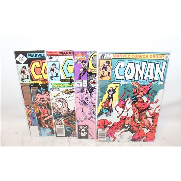 LOT OF 4 VINTAGE CONAN COMIC BOOKS