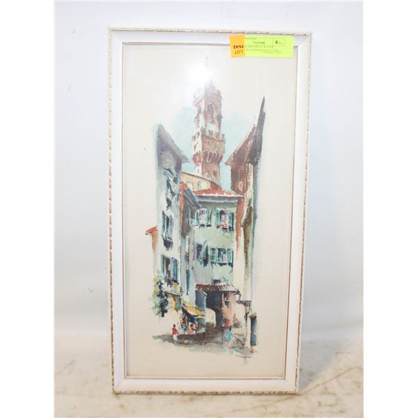 BELGIUM ART PIECE WATER COLOUR PRINT R.SNAPPER