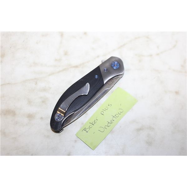 1 BAG W/BOKER PLUS UNDERTOW FOLDING KNIFE