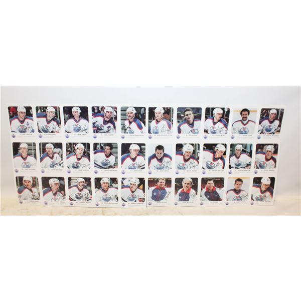 (2) UNCUT SHEETS OILERS HOCKEY CARDS 1980S