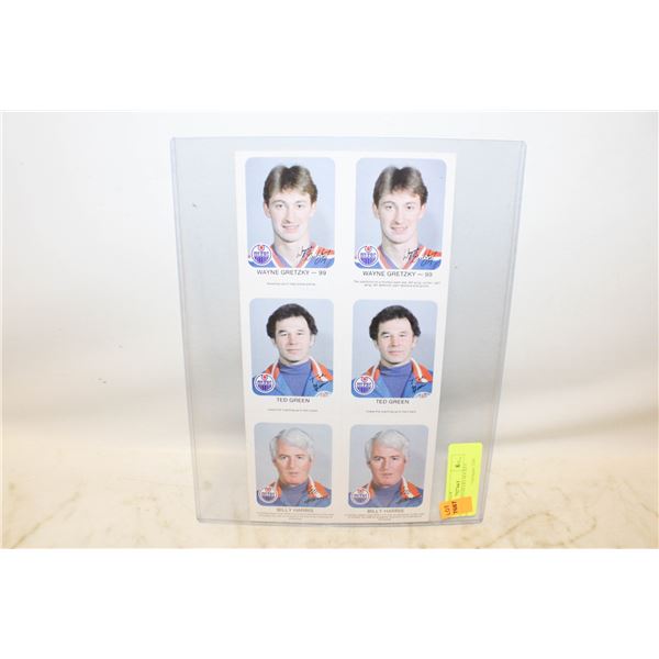6 UNCUT 1970S OILERS HOCKEY CARDS 3