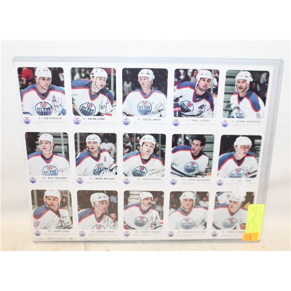 (2) UNCUT SHEETS OILERS HOCKEY CARDS 1980S