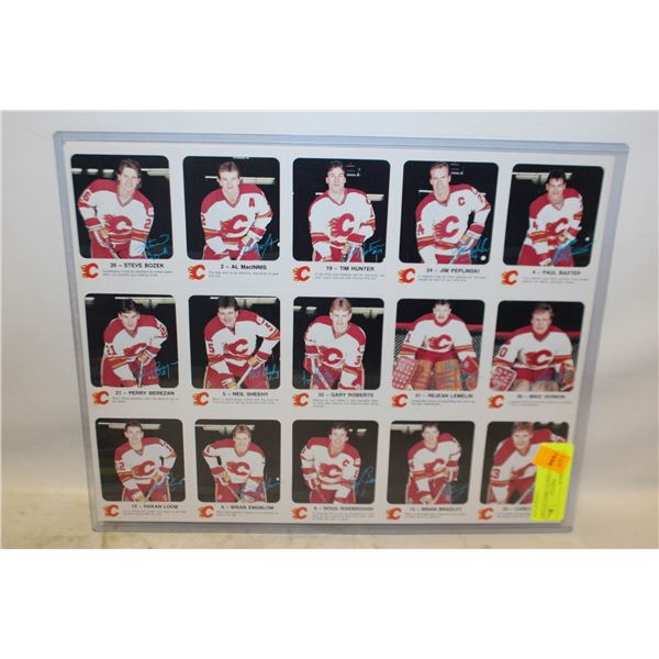 (2) UNCUT SHEETS 1980S CALGARY FLAMES
