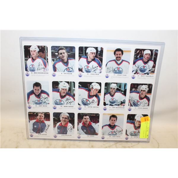 (2) UNCUT SHEETS 1980S EDMONTON OILERS