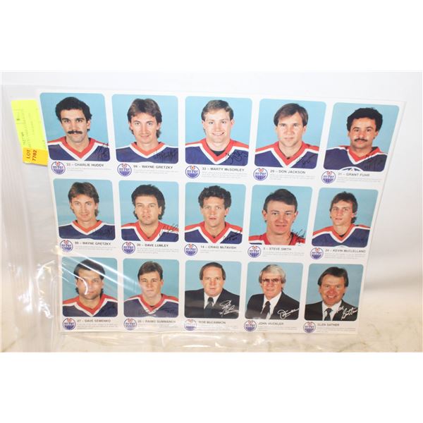 (2) UNCUT SHEETS 1980S EDMONTON OILERS
