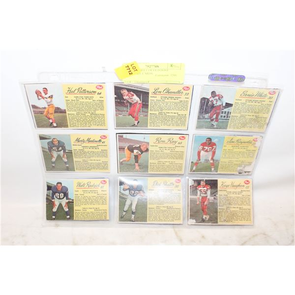 ESTATE SHEET OF OLD POST FOOTBALL CARDS