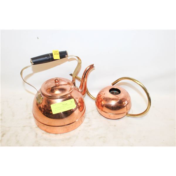 COPPER KETTLE KETTLE AND WATERING CAN