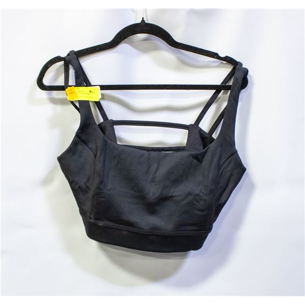 AURUM WOMENS SPORTS BRA BLACK SIZE XL