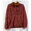 Image 1 : 32 DEGREE WOMENS 1/4 BUTTON UP TOP MAROON SIZE LG