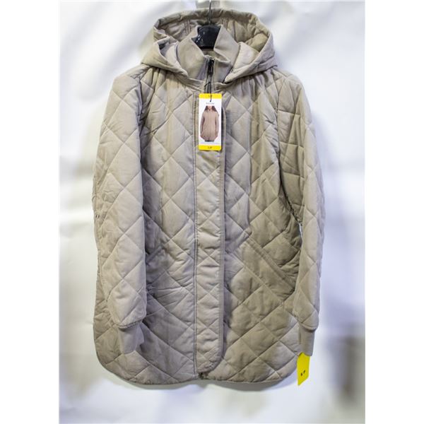 NEW KENSIE WOMENS SMALL QUILTED JACKET - TAUPE