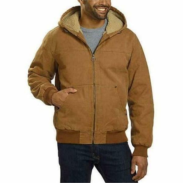 NEW G.H. BASS & CO MENS LARGE SHERPA CANVAS JACKET