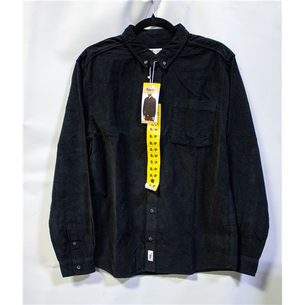 NEW FRANK MENS BUTTON UP SHIRT BLACK SIZE SMALL