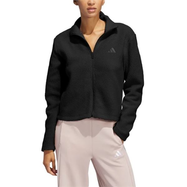NEW ADIDAS WOMENS SMALL FULL ZIP FLEECE SHERPA