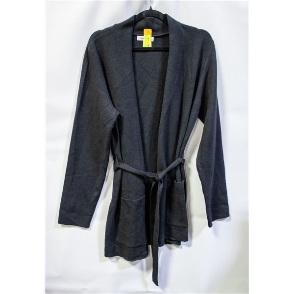 COMO VINTAGE WOMENS LARGE BATH ROBE - BLACK