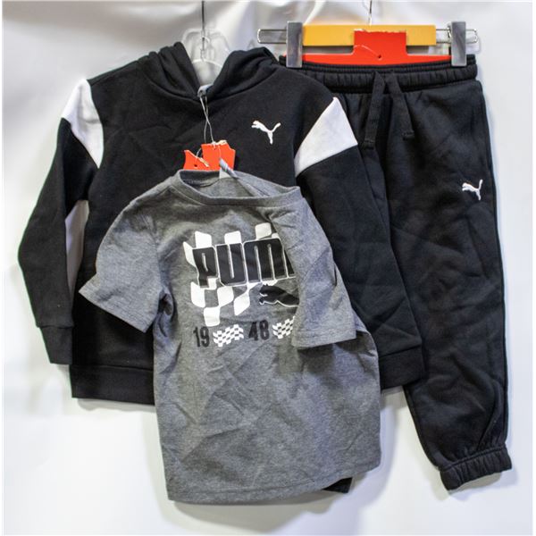 NEW PUMA KIDS 3 PIECE SET INCLUDES SWEATER, SHIRT