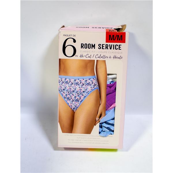 NEW ROOM SERVICE 6PK CLASSIC FIT HI CUT UNDERWEAR
