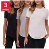 Image 1 : NEW BENCH WOMEN'S 3 PACK COMFORT T-SHIRTS SIZE MED
