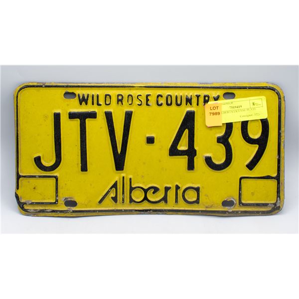 1970S ALBERTA LICENSE PLATE