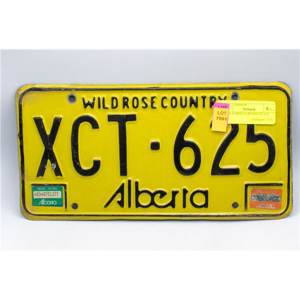 1970S ALBERTA LICENSE PLATE