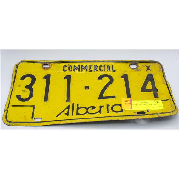 1970S ALBERTA LICENSE PLATE