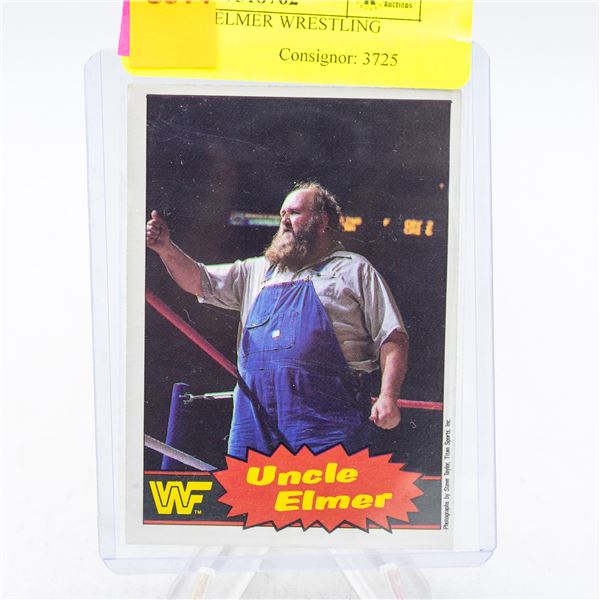 1985 UNCLE ELMER WRESTLING CARD